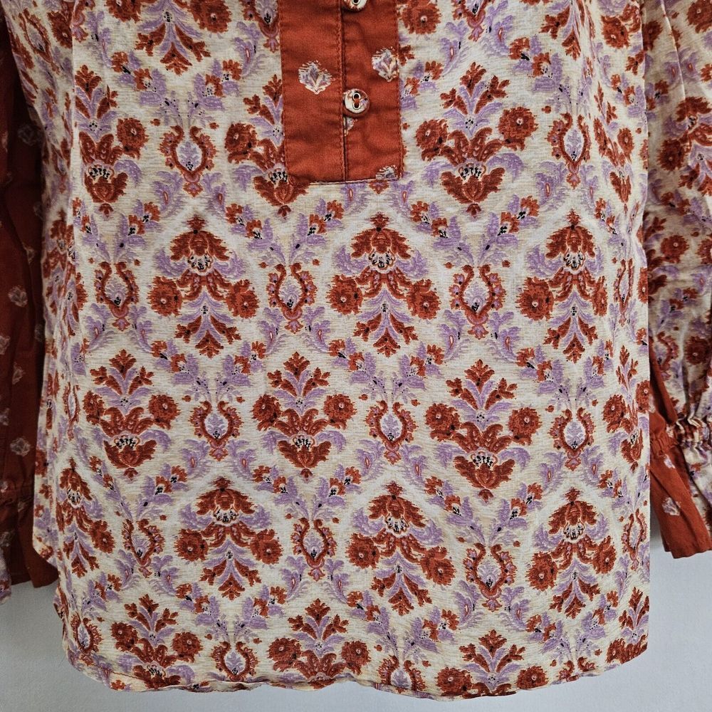 Sundance Red Rust Printed Peasant Tunic - Picture 11 of 14